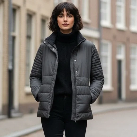 ryu Black Lightweight Puffer Zip Jacket XS - Picture 1 of 9